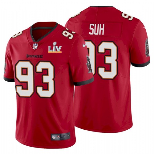 Men's Tampa Bay Buccaneers #93 Ndamukong Suh Red NFL 2021 Super Bowl LV Limited Stitched Jersey